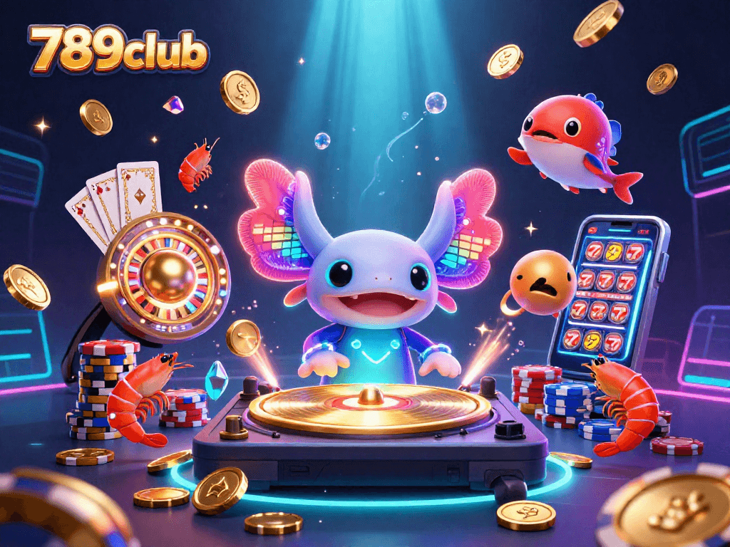 Experience gaming excitement at 789club with vibrant, 3D animated casino characters.