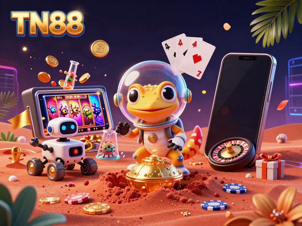 Experience the thrill of TN88 slot gaming in a vibrant cosmic casino adventure.