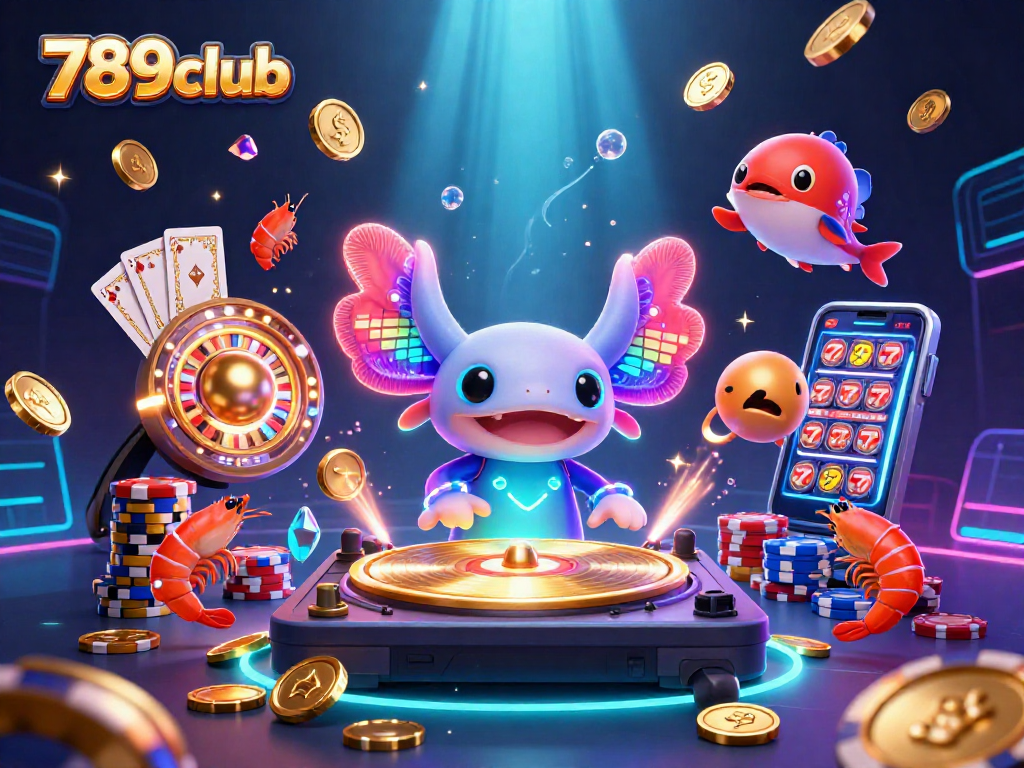 Experience gaming excitement at 789club with vibrant, 3D animated casino characters.
