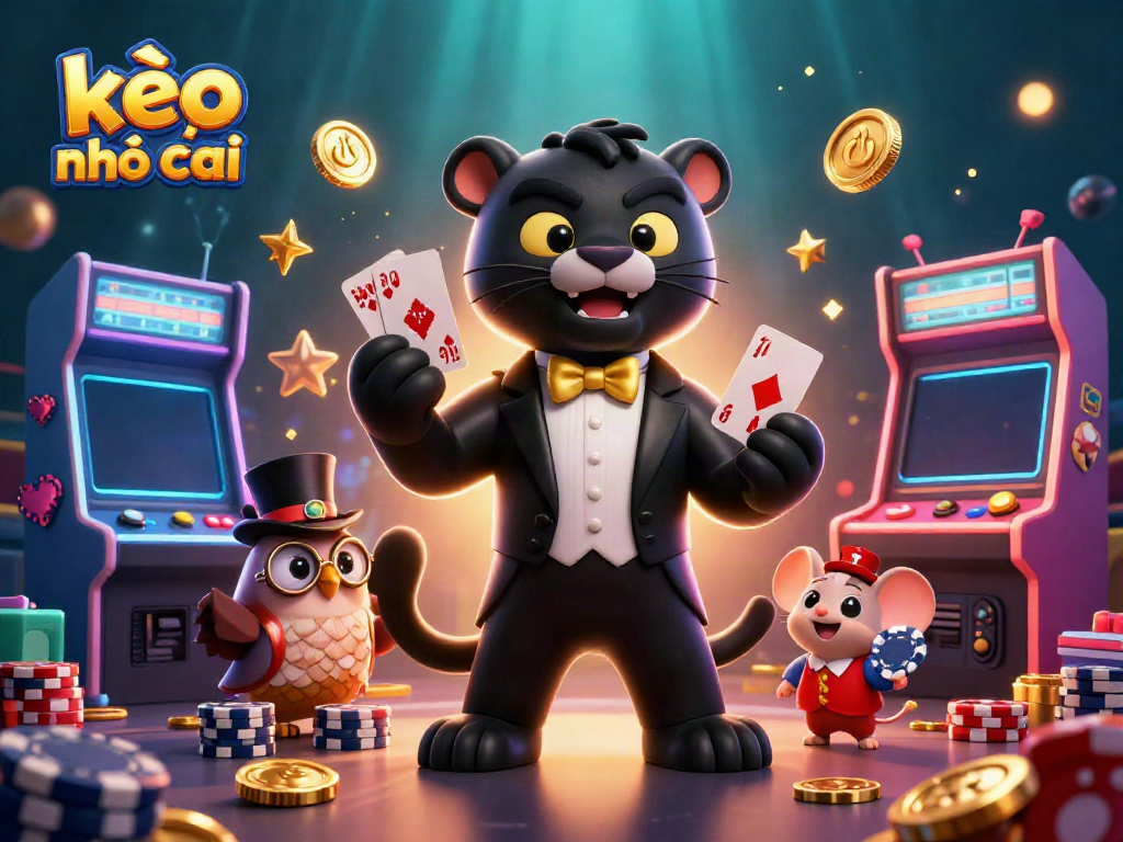 Engaging characters in a dynamic kèo nhà cái scene showcasing casino elements and betting excitement.
