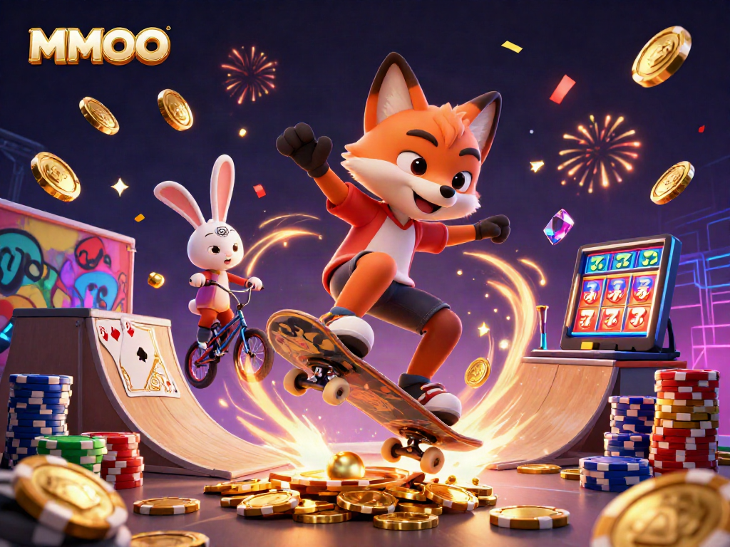 Experience thrilling MMOO gameplay with dynamic characters and vibrant casino elements.