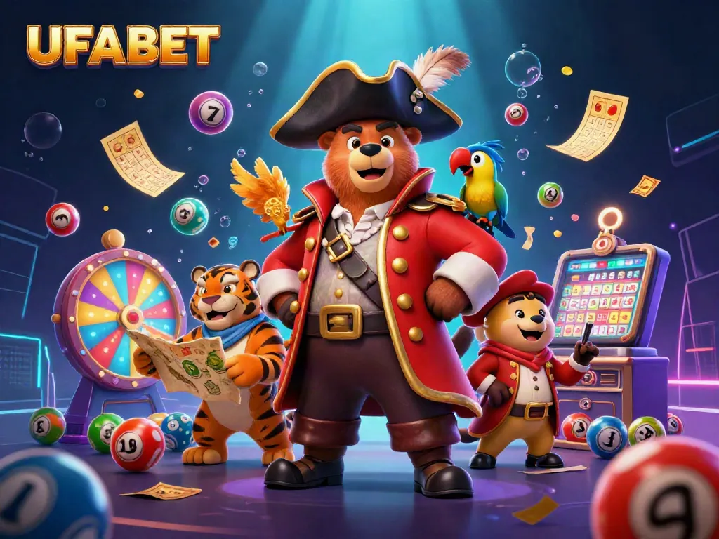 Experience the excitement of UFABET with 3D characters and vibrant gaming elements.