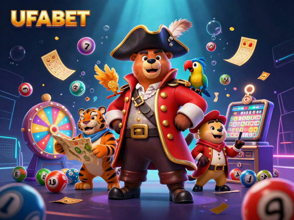 Experience the excitement of UFABET with 3D characters and vibrant gaming elements.