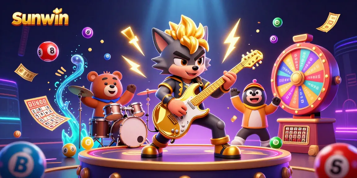 Engage in thrilling casino action at sunwin as a wolf guitarist and bear drummer enhance the atmosphere.