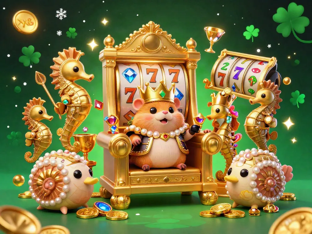 Engage with the mystical XX8 gambling kingdom featuring a hamster king on a throne of fortune.