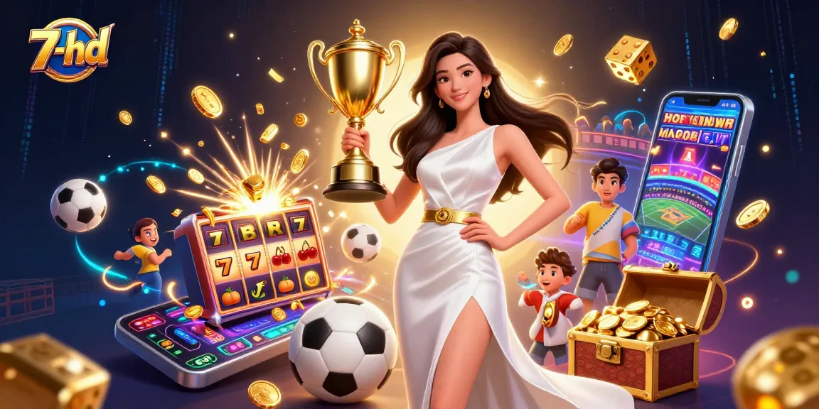 Experience thrilling wins at 7-hd with stunning visuals of a victorious scene in an engaging casino atmosphere.
