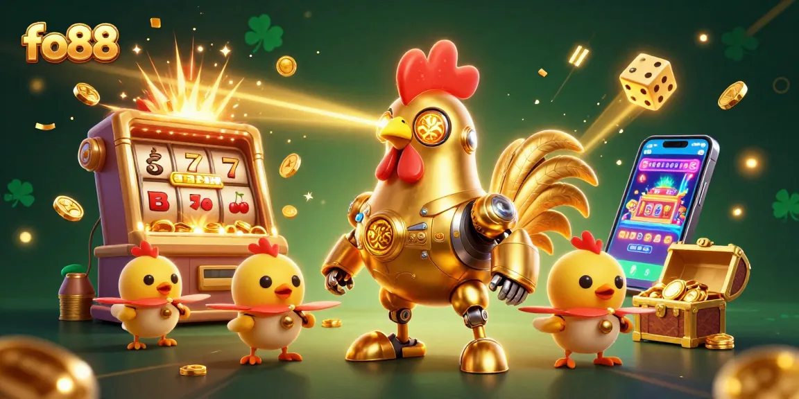 Experience the thrill of fo88 with a stunning jackpot explosion and cartoon characters in a vibrant casino scene.