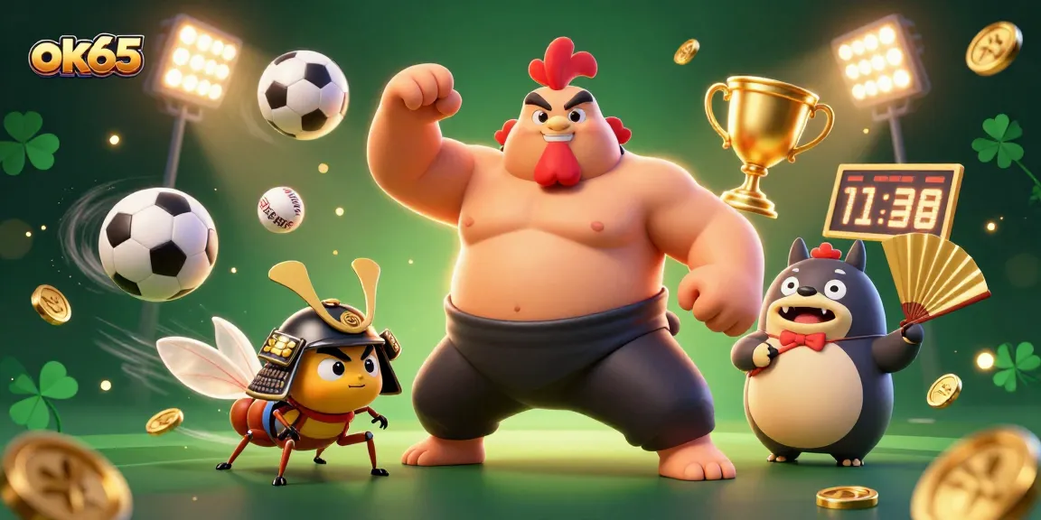 Place your bets and celebrate with ok65 in this dynamic gambling-themed 3D illustration featuring devoted characters.