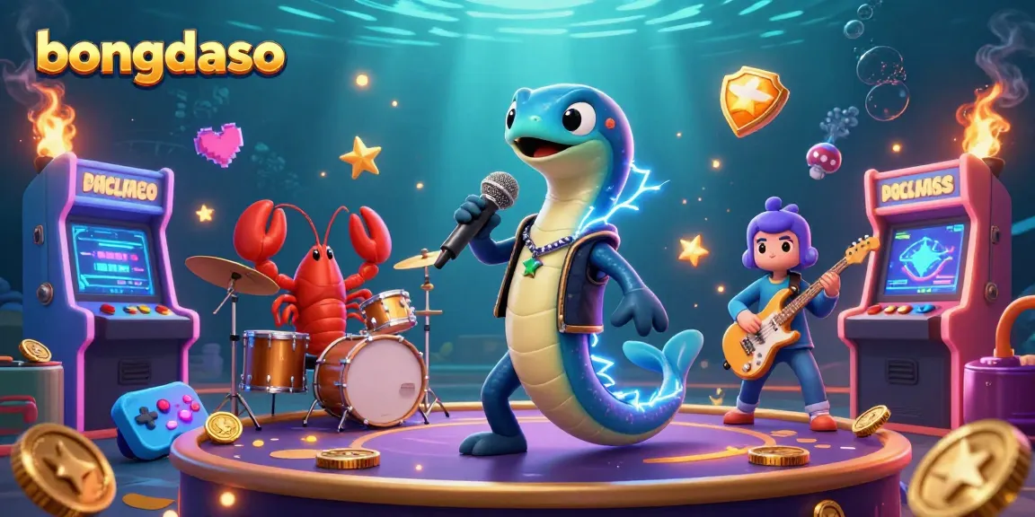 Bongdaso showcases a vibrant underwater casino scene with characters and gaming elements, capturing the excitement of gambling