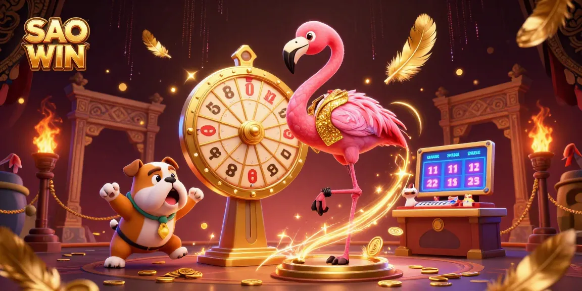 Engaging players at SAO WIN with golden prize wheels and interactive casino fun.