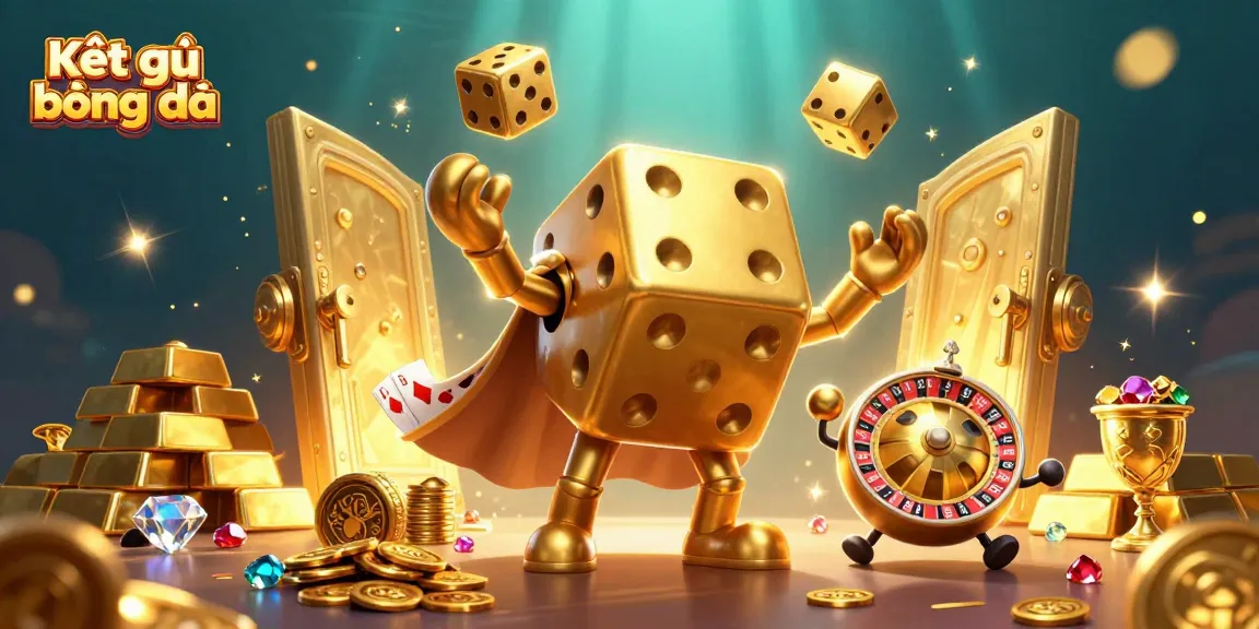 Engage with the latest Kết quả bóng đá results in an energetic casino-themed digital illustration.