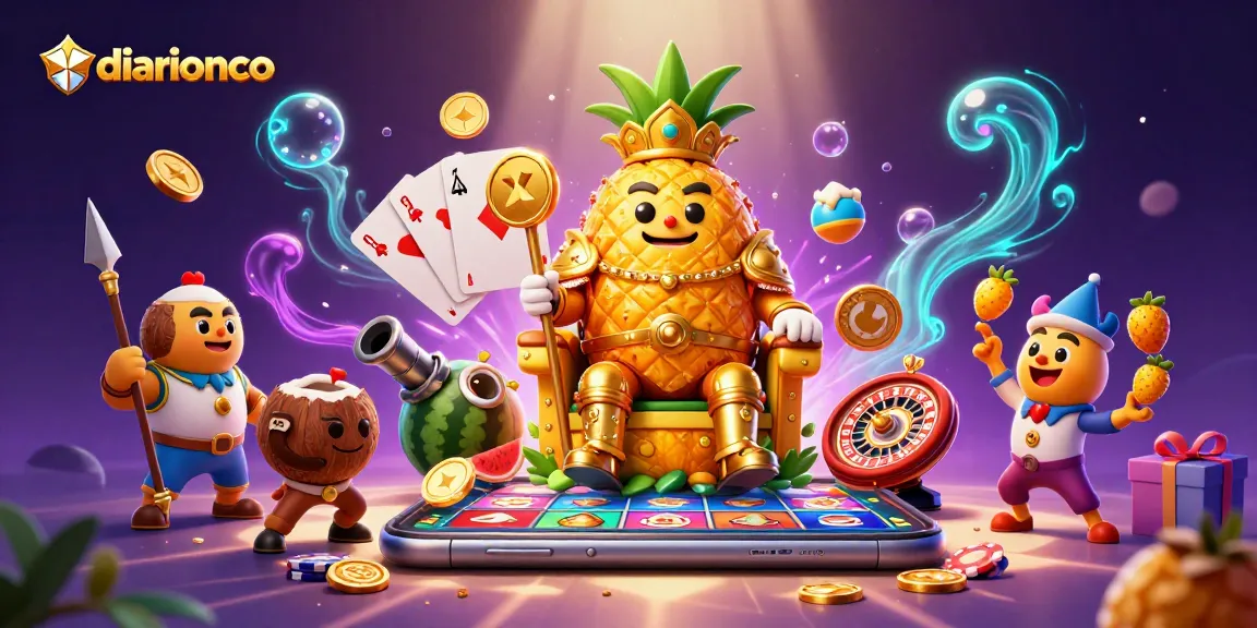 Engage with diarionco's thrilling casino adventure featuring the golden pineapple king and dynamic gaming elements.
