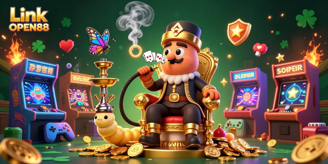 Experience thrilling action with Link OPEN88 in a vibrant 3D casino scene filled with excitement.
