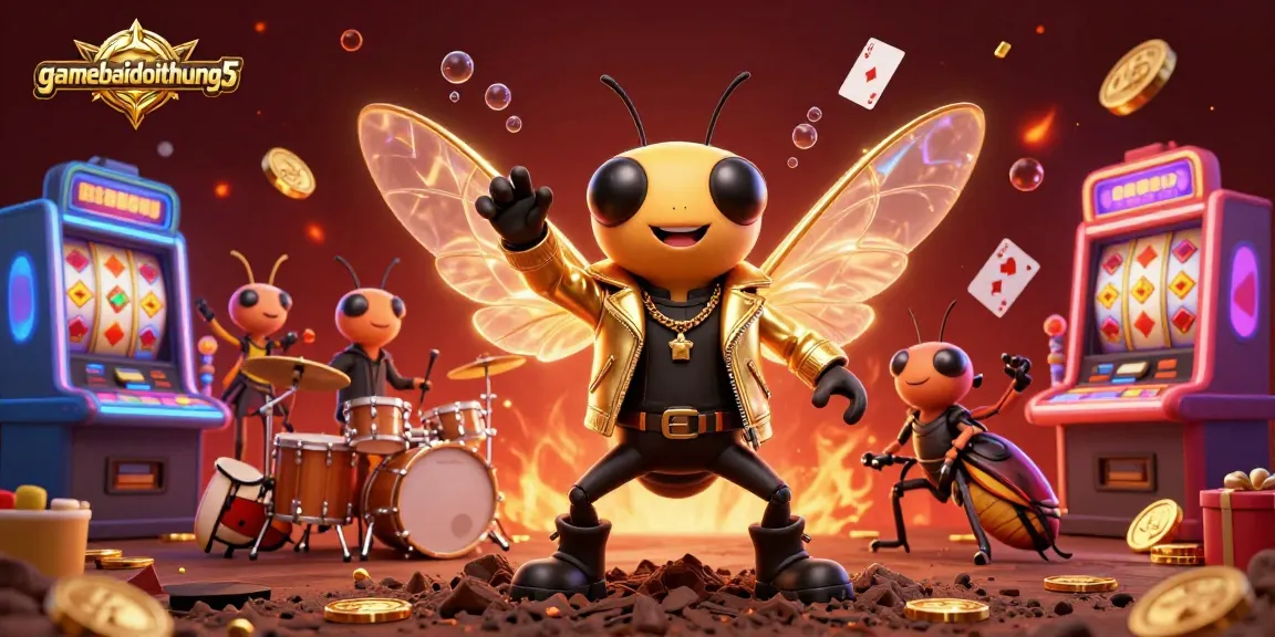 Experience thrilling gameplay with gamebaidoithuong5 as the rock star band brings the casino to life.
