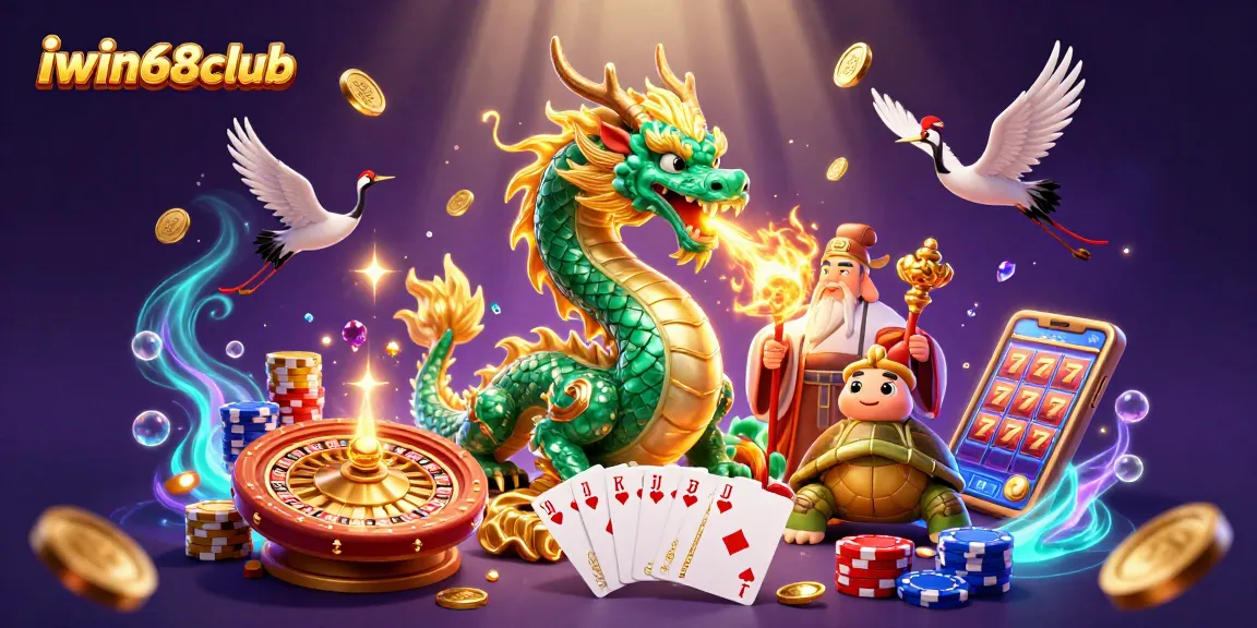 Experience thrilling action at iwin68club with legendary dragon, turtle sage, and lucky cranes!