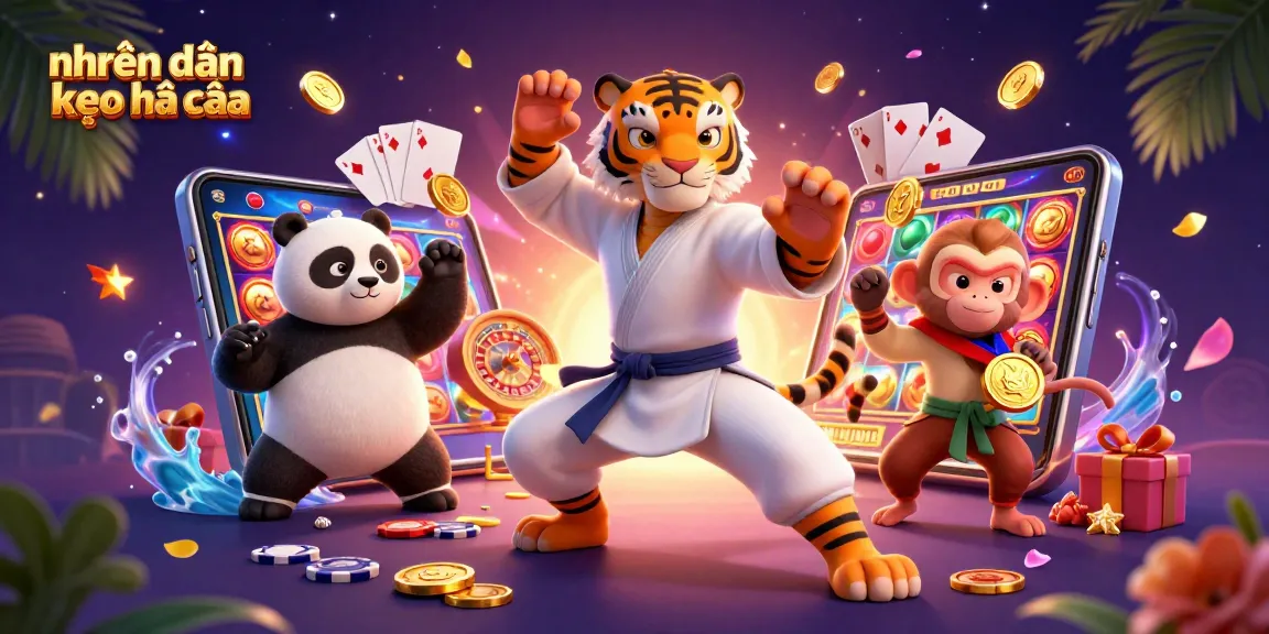Engaging scene showcasing nhận định kèo nhà cái with animated characters in a vibrant casino setting, enhancing player insights.